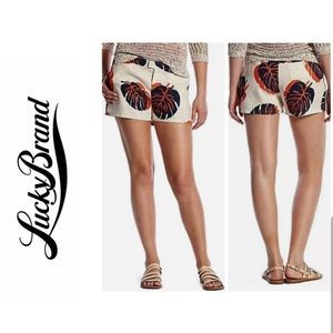 LUCKY BRAND High Rise Palm Shorts Size 6